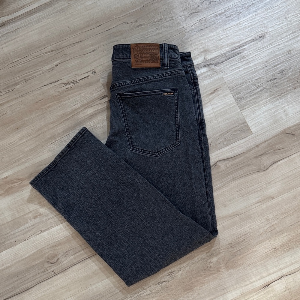 Volcom Men's Dark Gray Straight Jeans